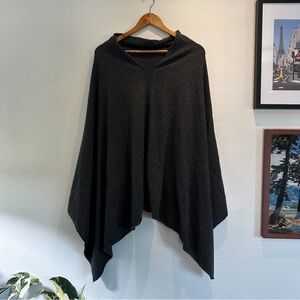 Charcoal Gray Cozy Poncho